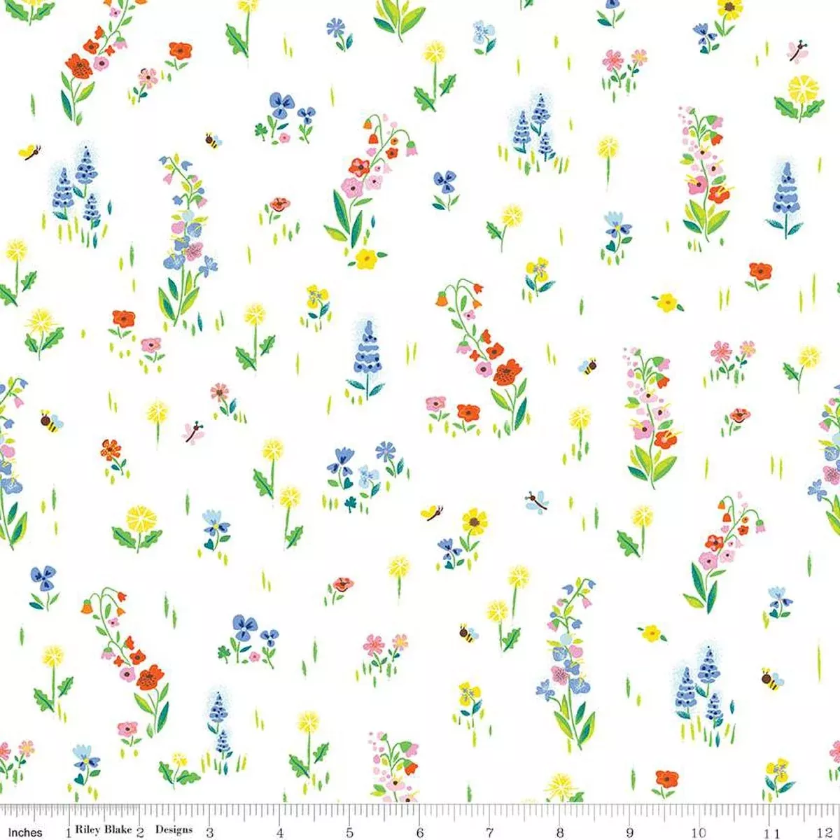 100 Aker Woods - Picnic Meadow White | C15172-WHITE