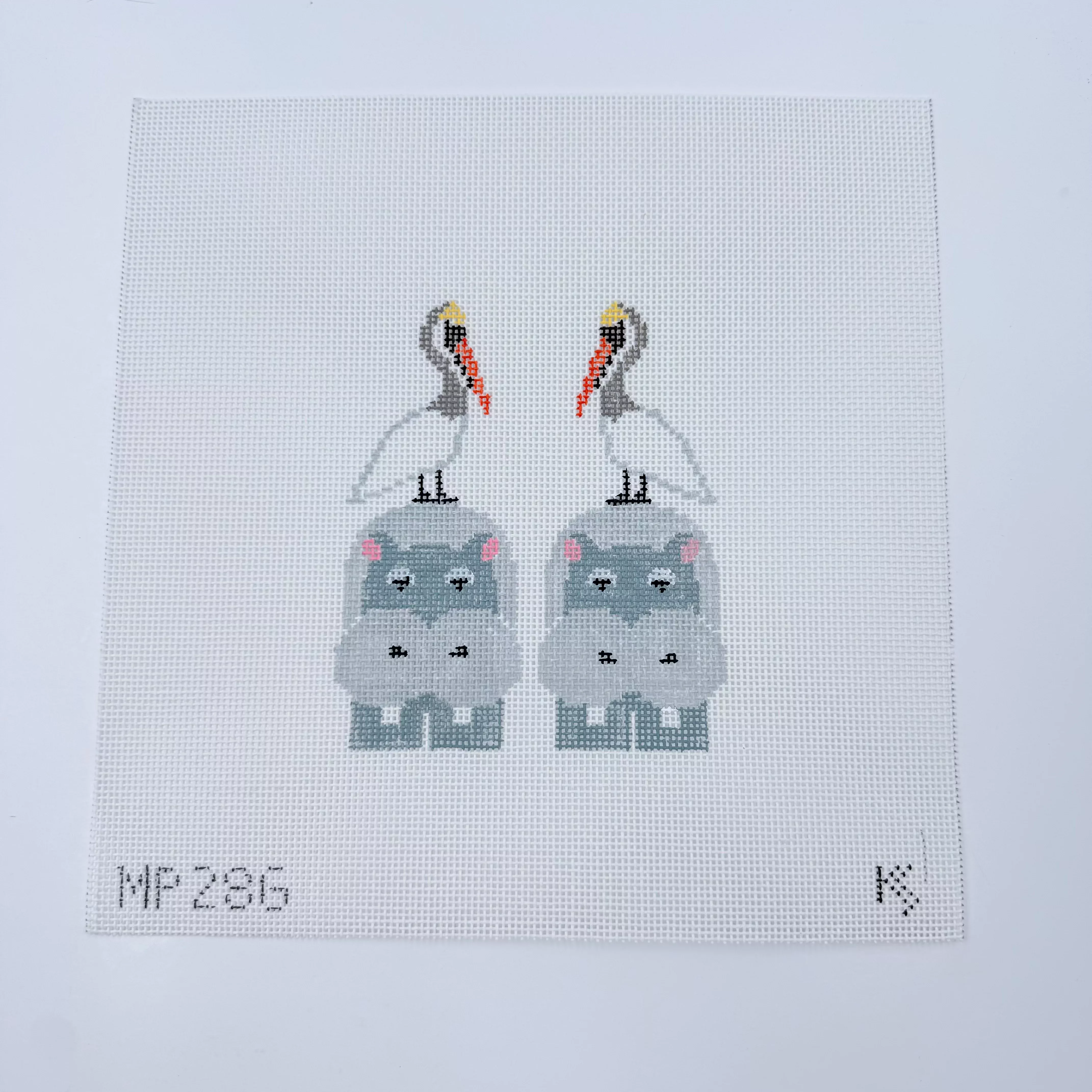 2 Hippos/2 Pelicans Canvas