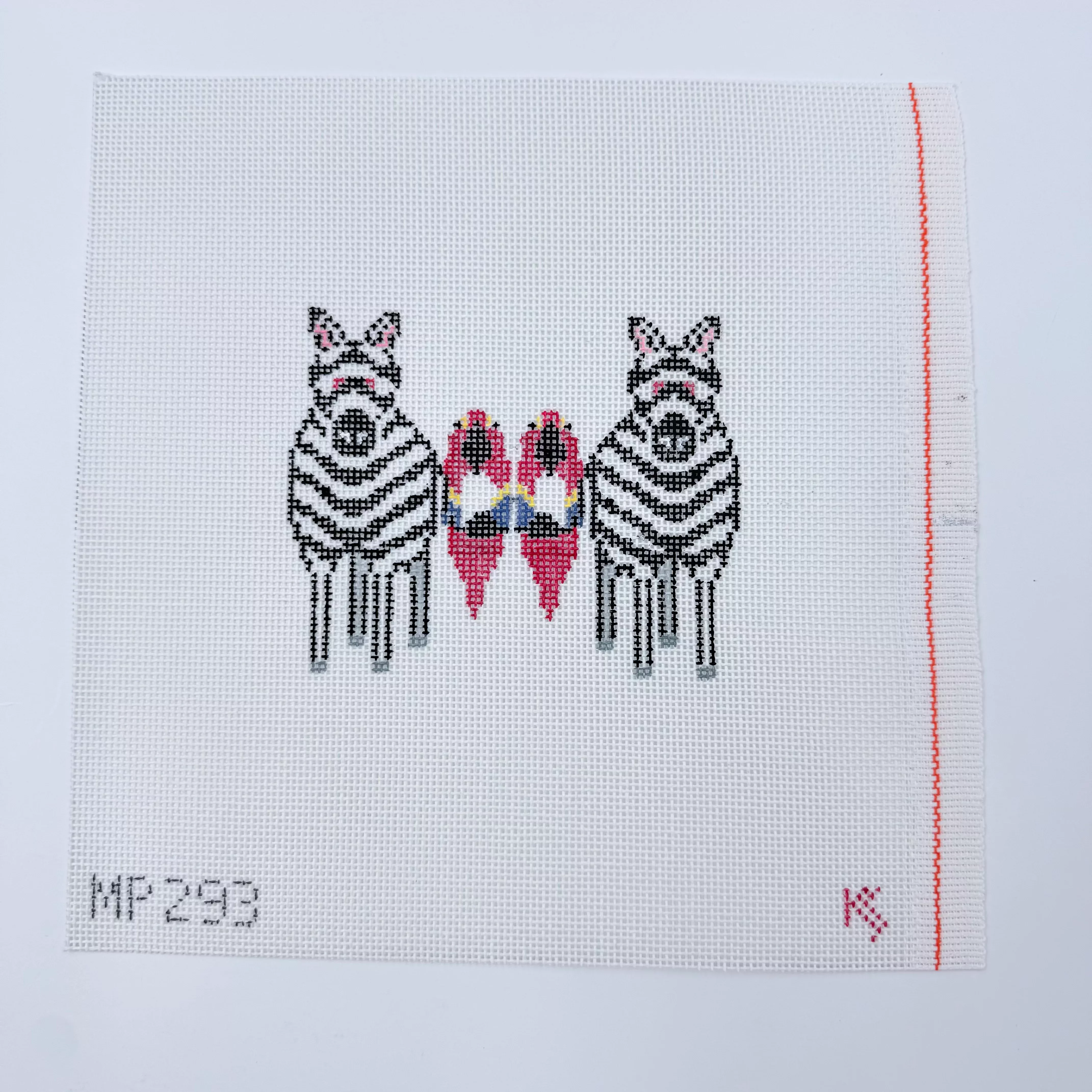 2 Zebras/2 Parrots Canvas
