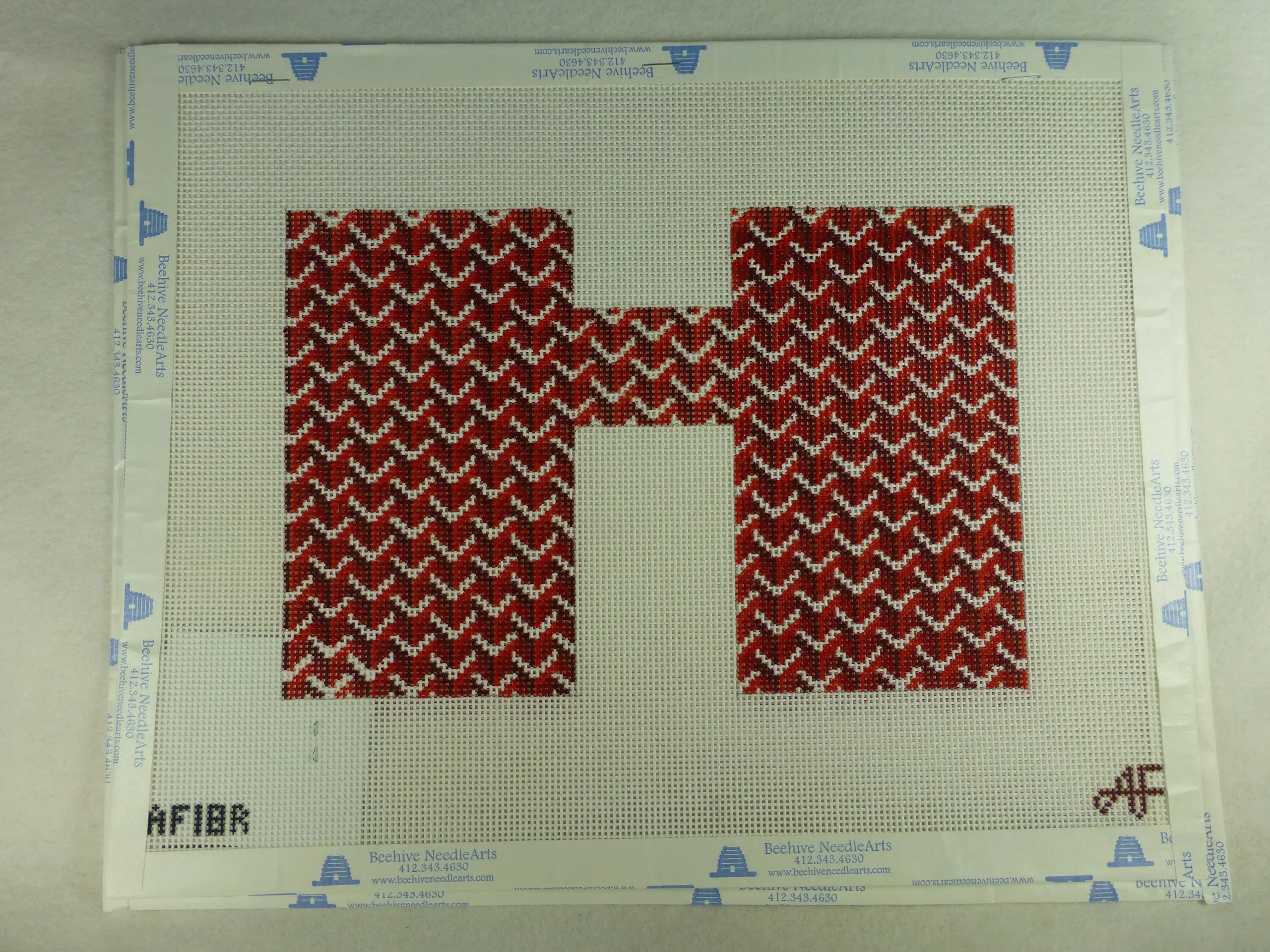 * Anne Fisher Needlepoint AF18R Pattern Clutch Front