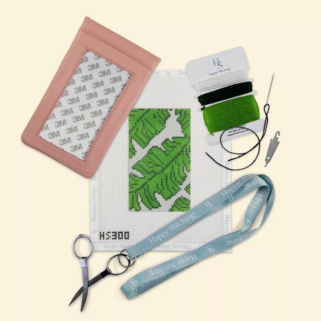 "Banana Leaf Bonanza" Happy Stitching All-In-One Eyeglasses Case Kit