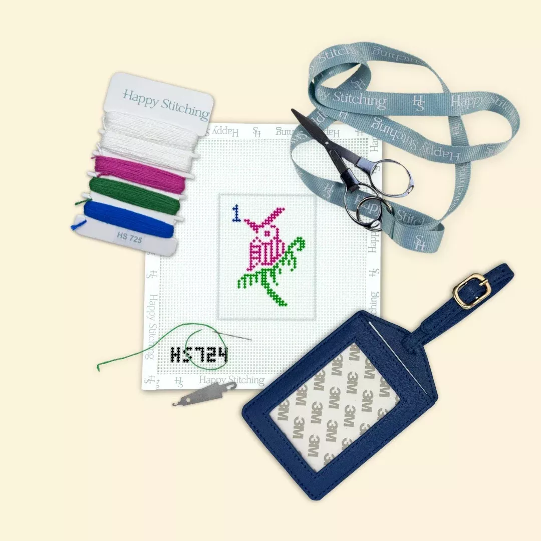 "Bird Bam" Happy Stitching All-In-One Luggage Tag Kit