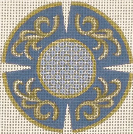 Blue and Gold Kippa