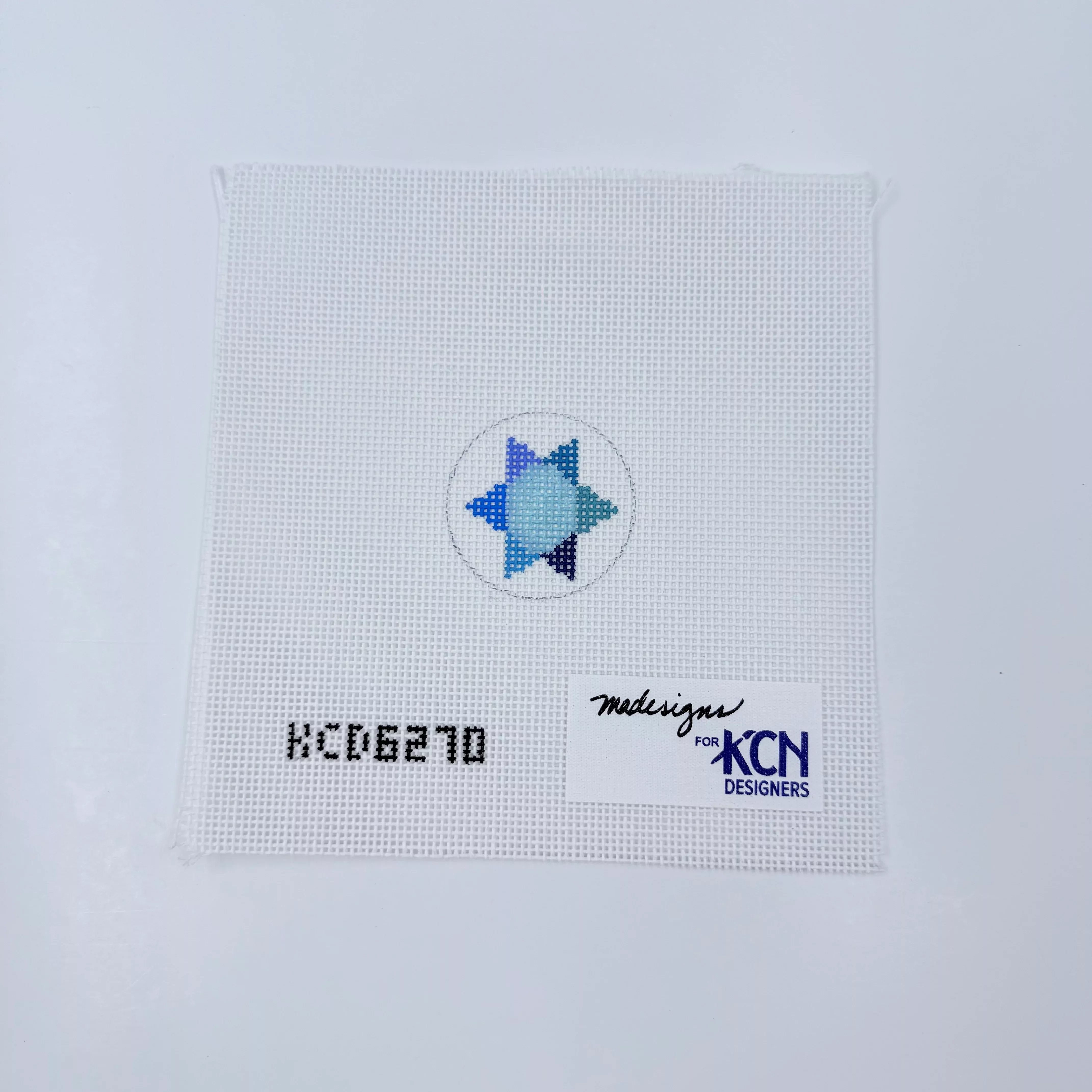Blue Star Key Fob Insert Canvas