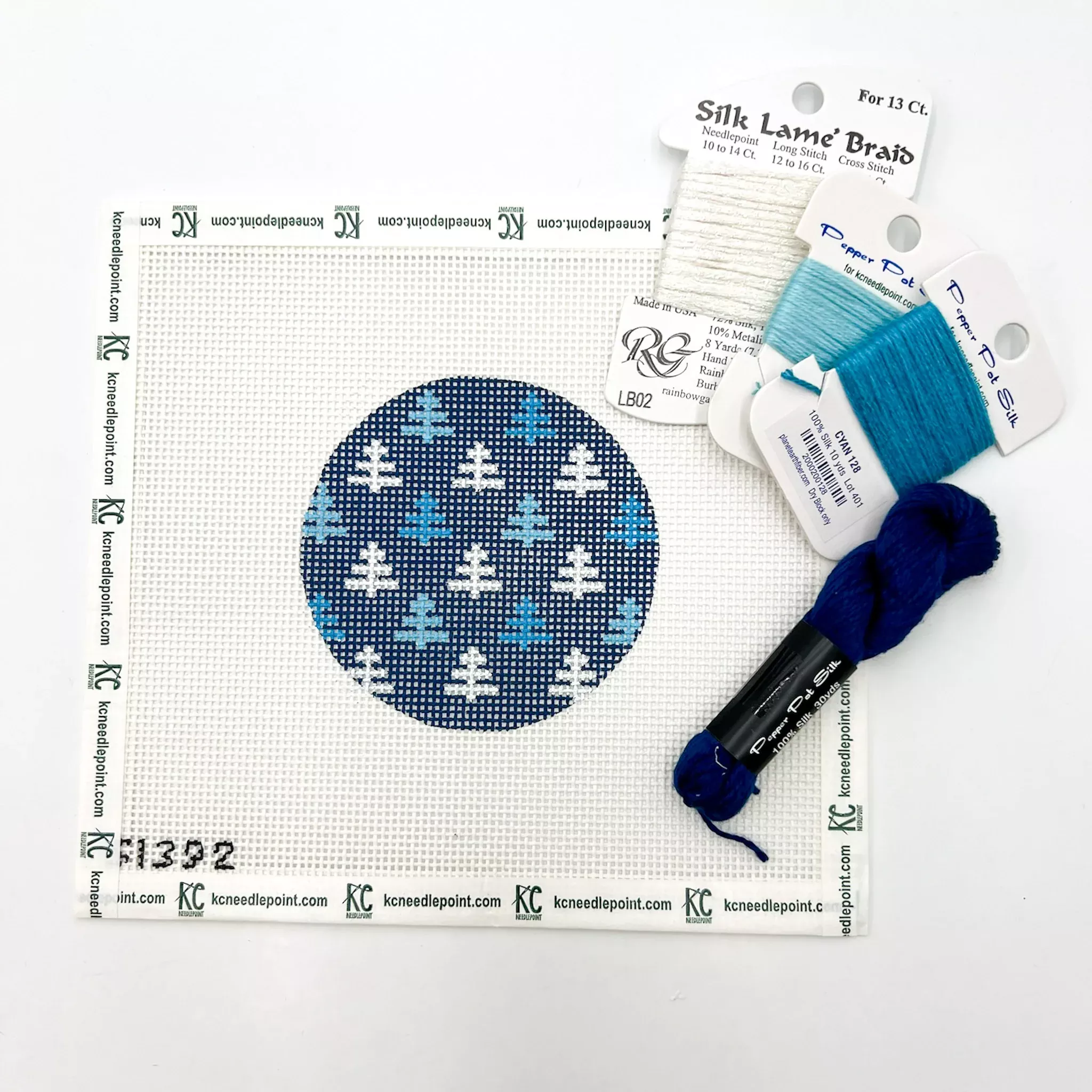 Blue and White Trees Kit