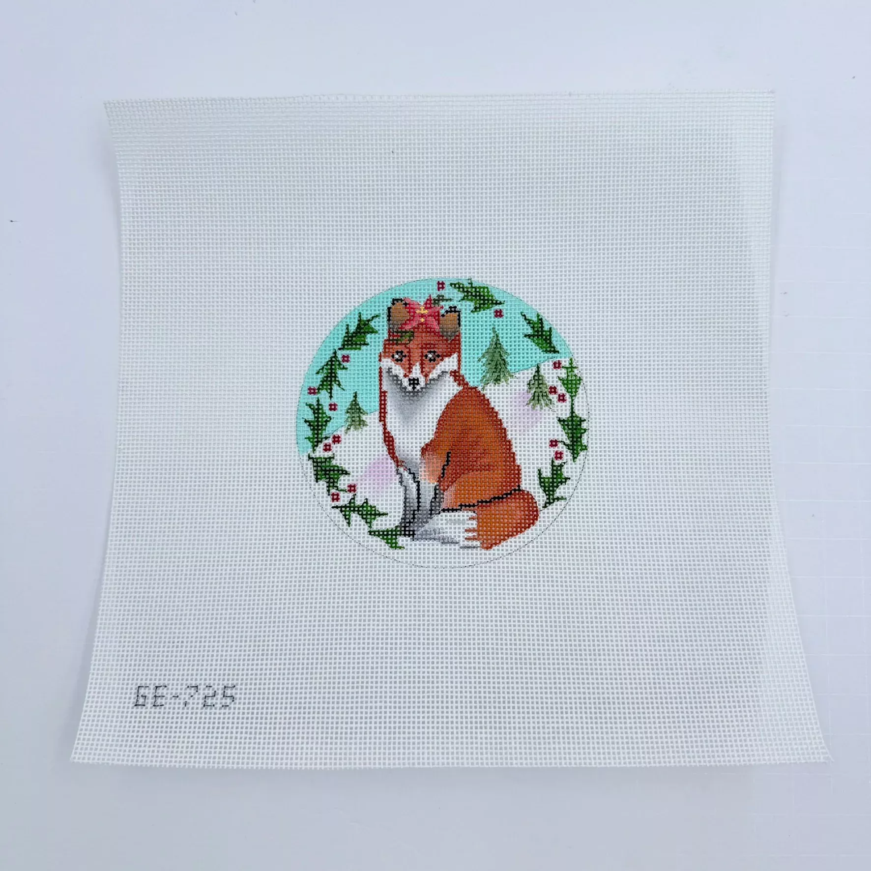 Christmas Fox Ornament Canvas
