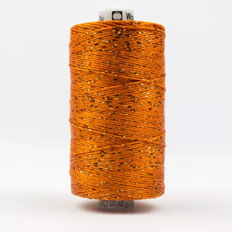 Dazzle 8wt Metallic Thread 183m-Orange DZ-27