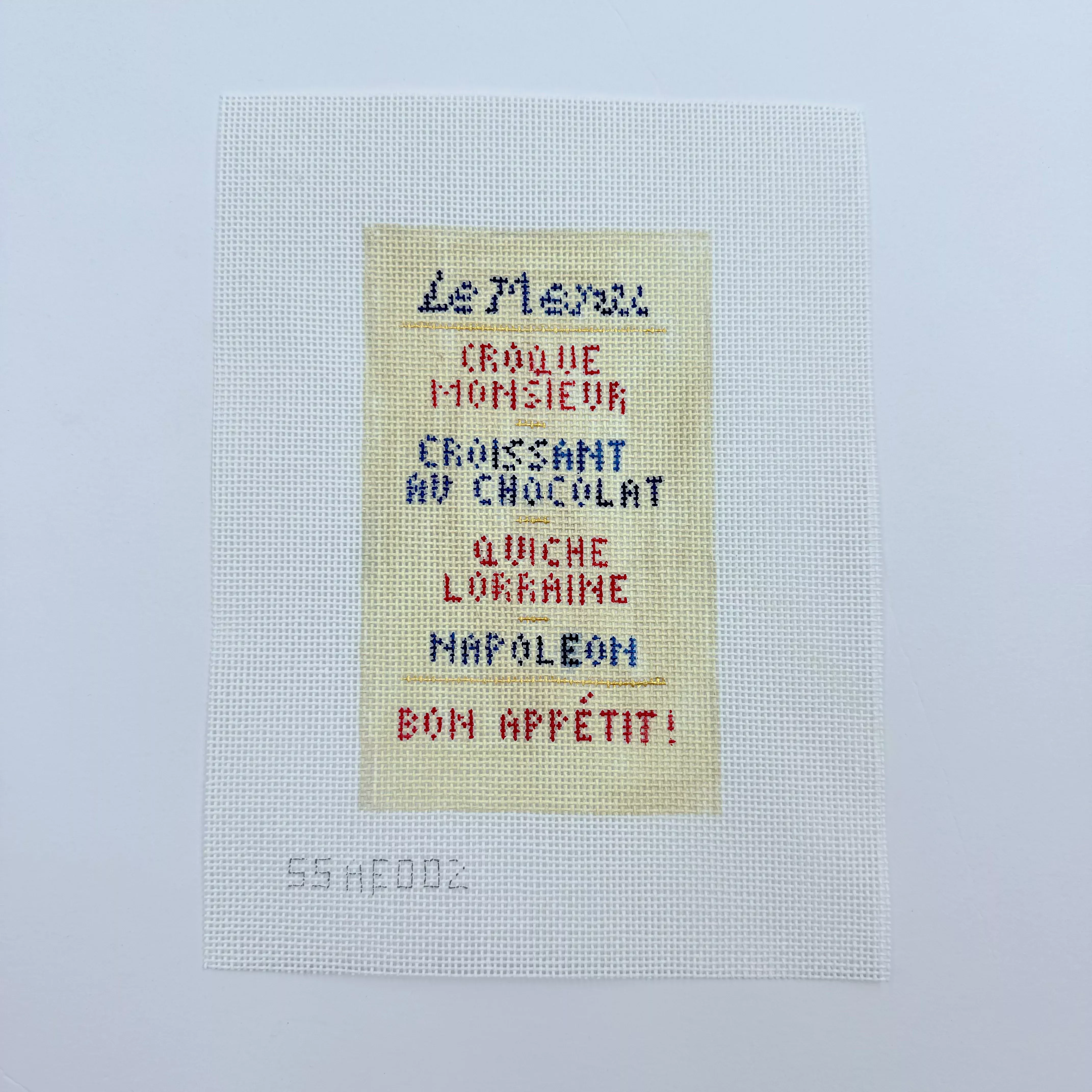 French Menu Canvas