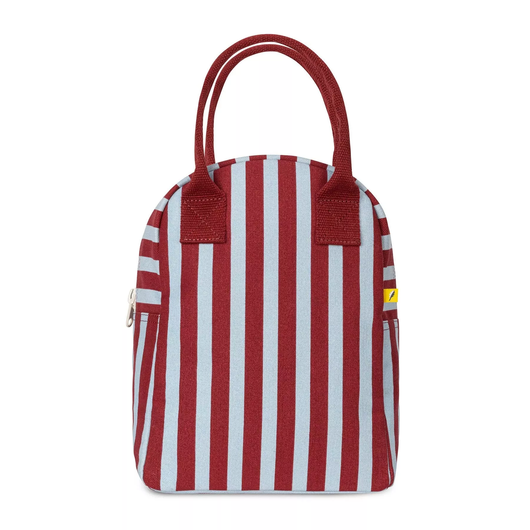 Handled Project Bag - Awning Stripe Chili Pepper - homesewn