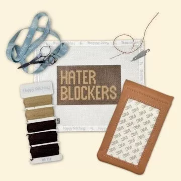 "Hater Blockers" Happy Stitching All-In-One Eyeglasses Case Kit