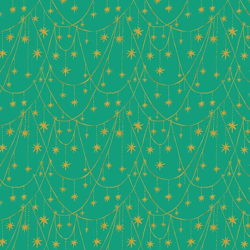 Holly Jolly - Star Garland Peacock | STELLA-DFG3187-PEACOCK