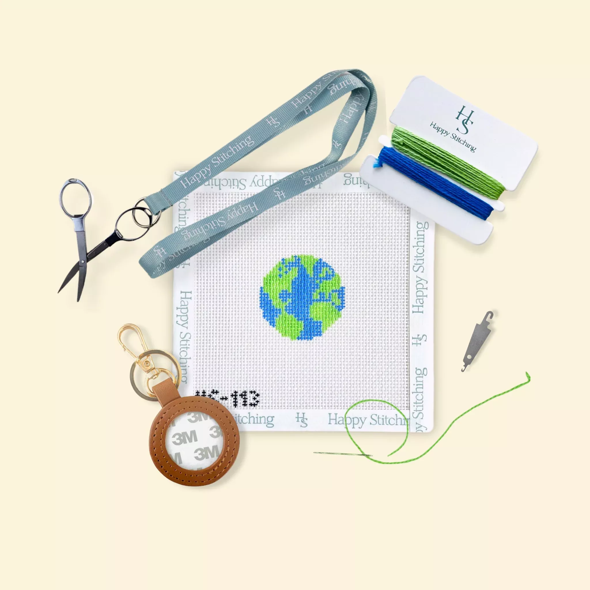 "Home Sweet Home" Happy Stitching All-In-One Key Fob/Bag Tag Kit