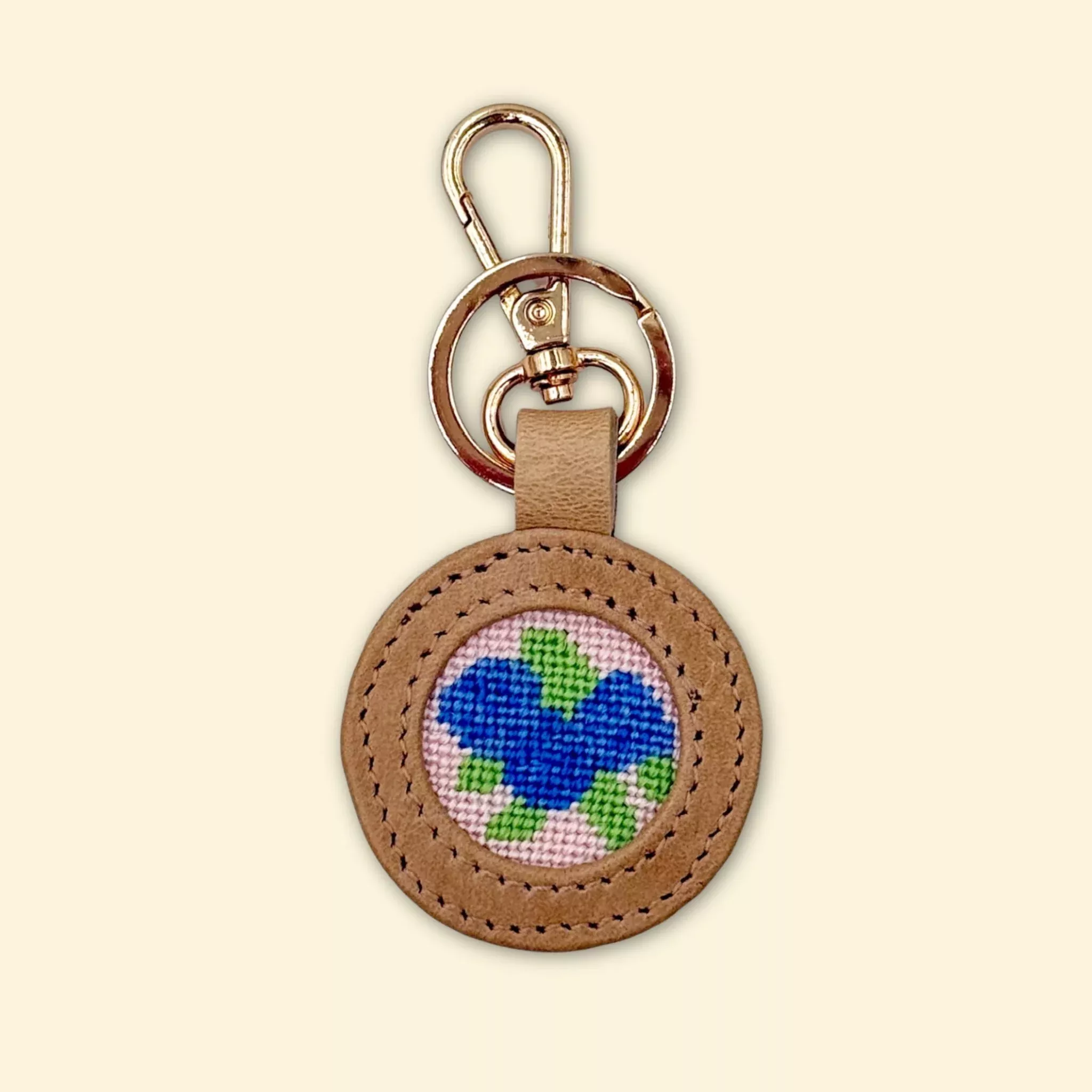 "Hydrangea Blue" Happy Stitching All-In-One Key Fob/Bag Tag Kit