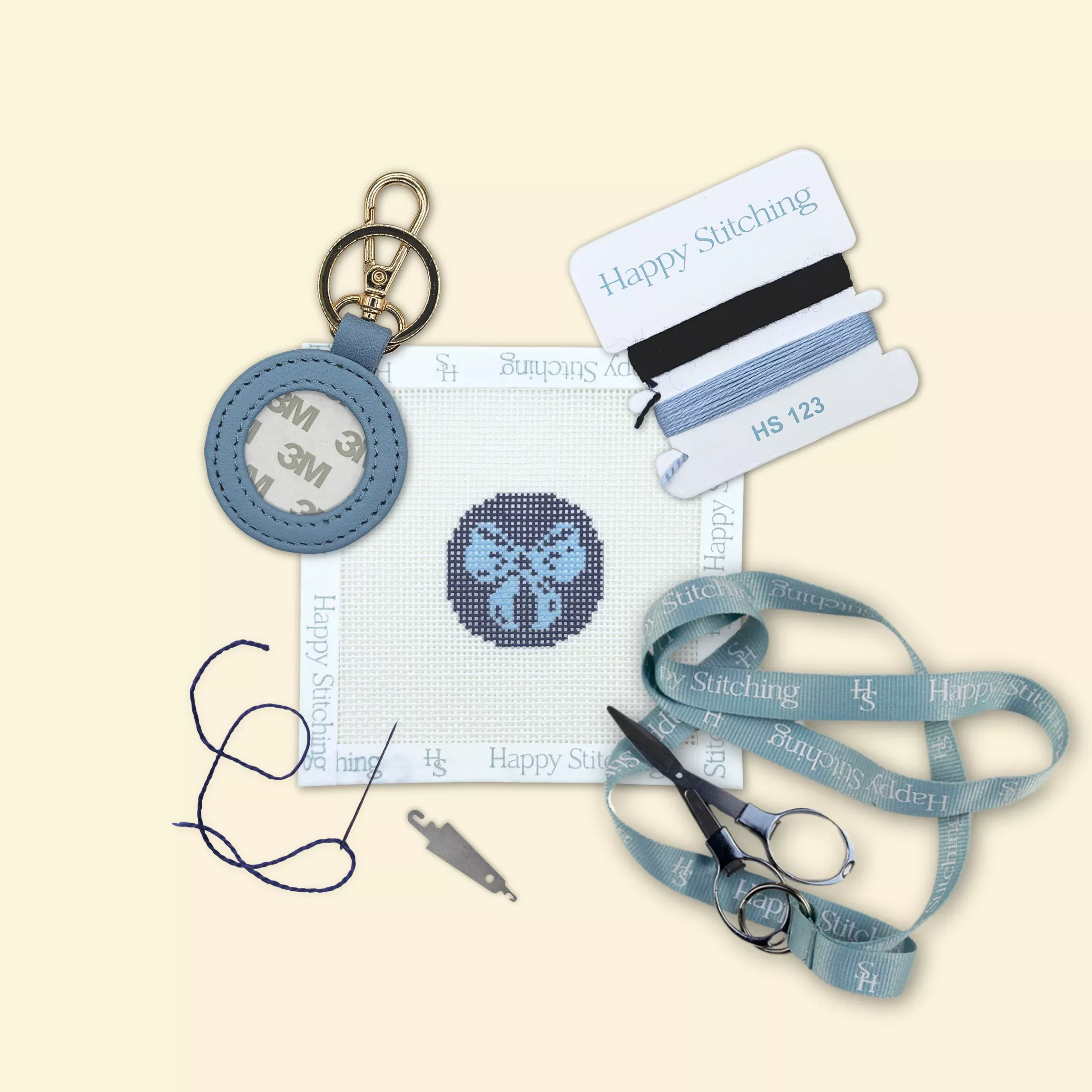 "Just a Little Tied" Happy Stitching All-In-One Key Fob/Bag Tag Kit