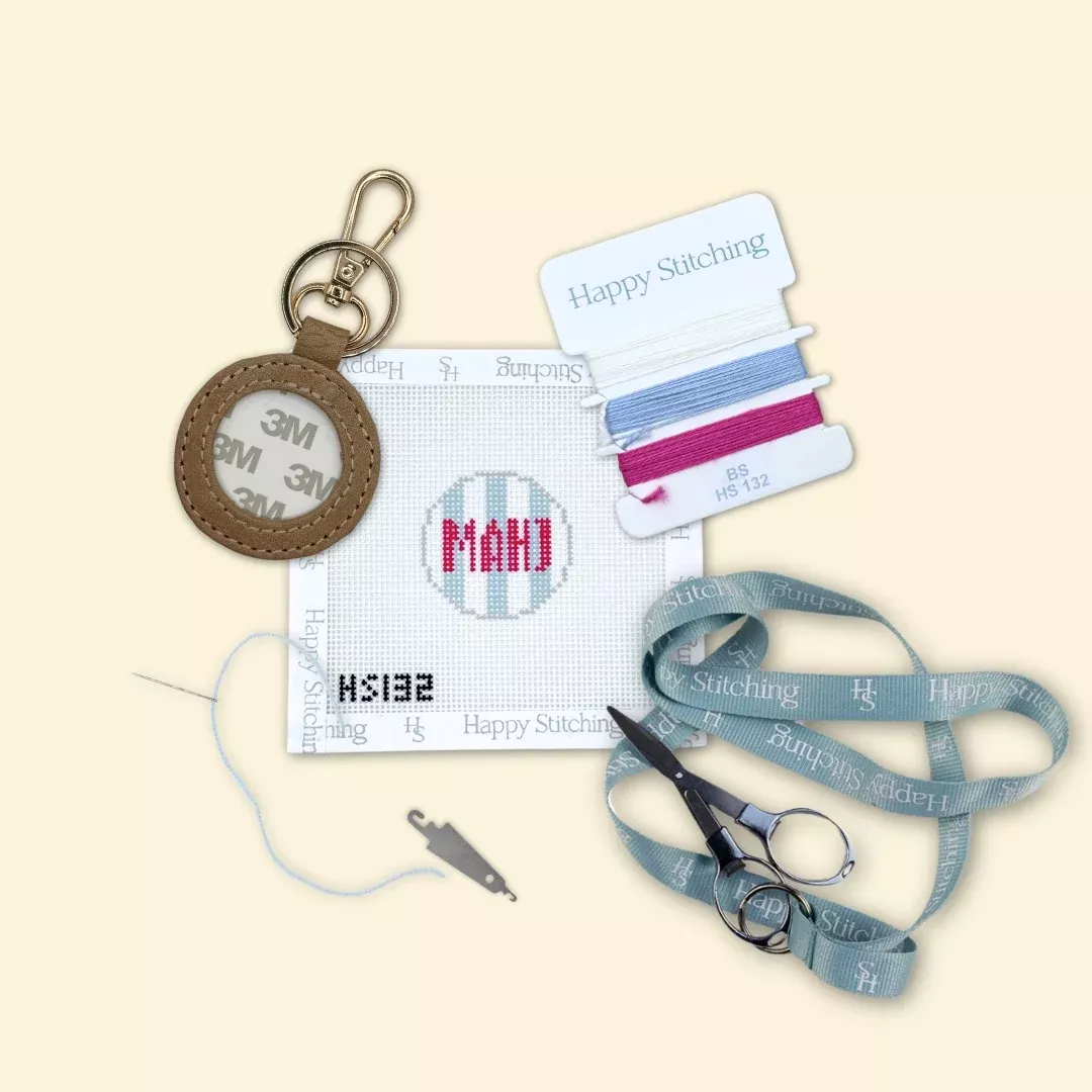 "The Mahj Fob" Happy Stitching All-In-One Key Fob/Bag Tag Kit