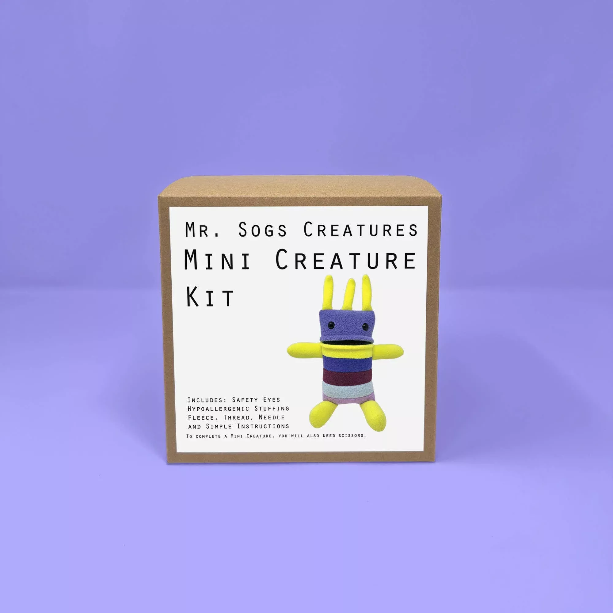 Mini Creature DIY Plush Sewing Kit - Purple - homesewn