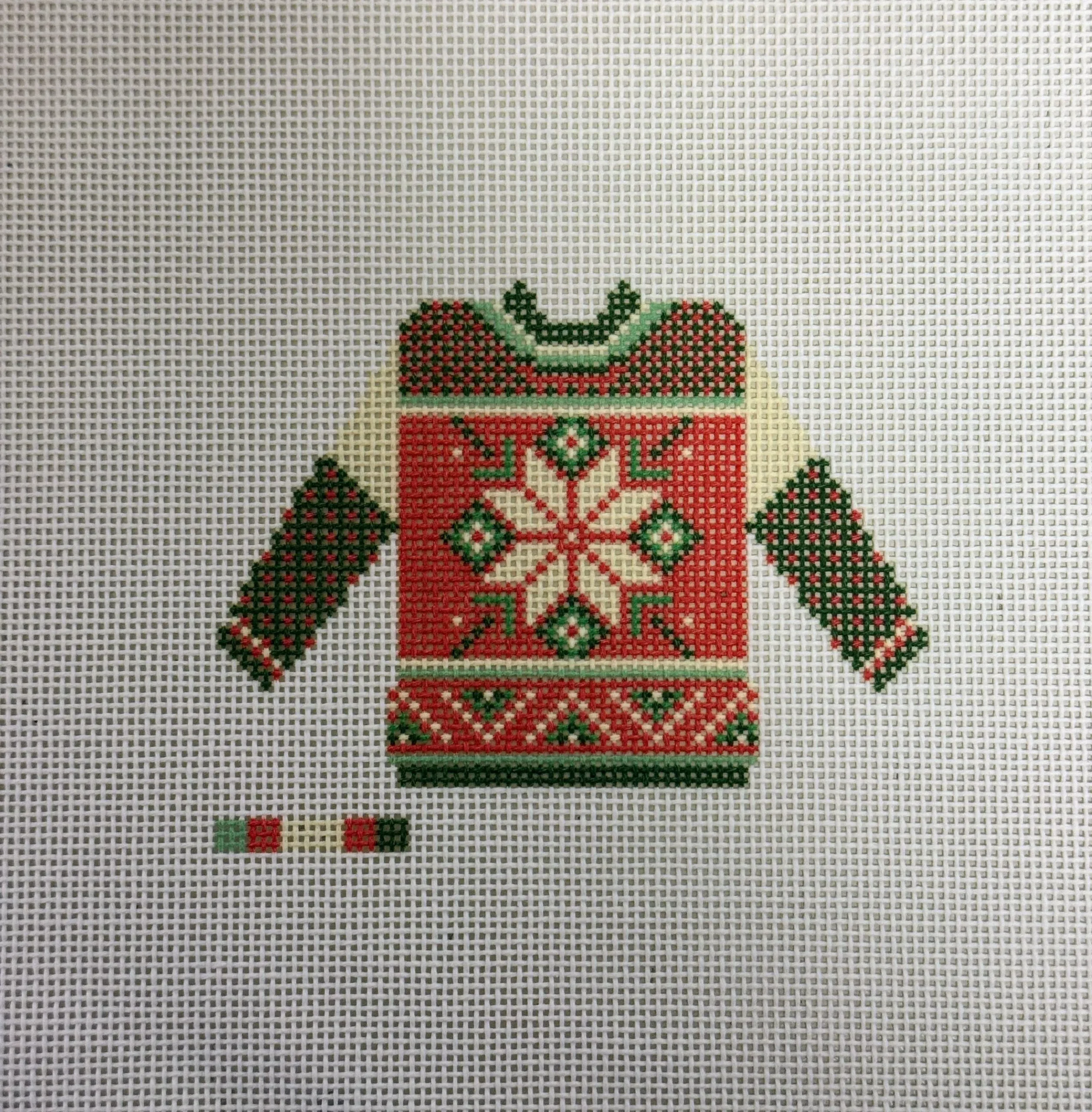 Needlepoint Snowflake Sweater