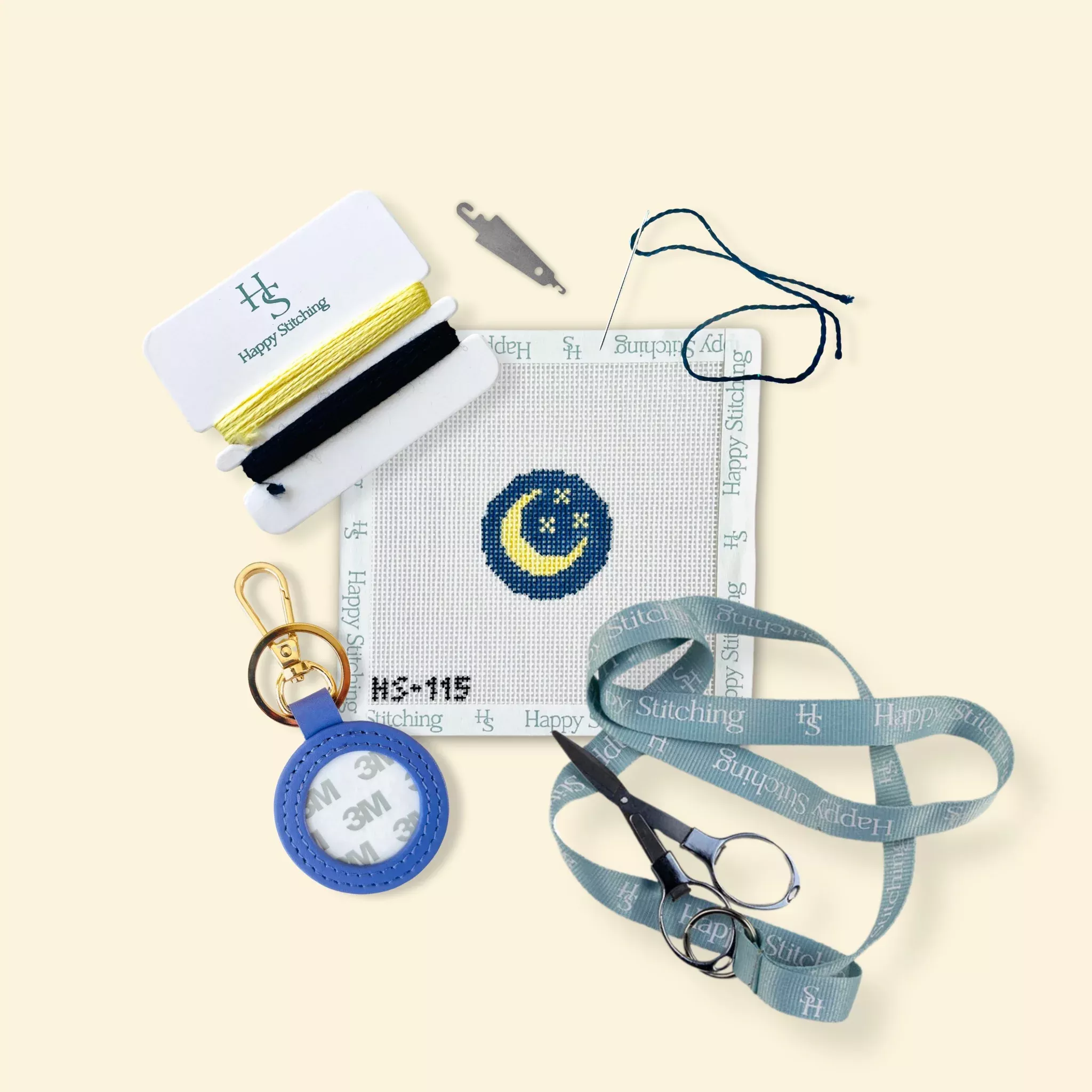 "Oh, Heavens!" Happy Stitching All-In-One Key Fob/Bag Tag Kit