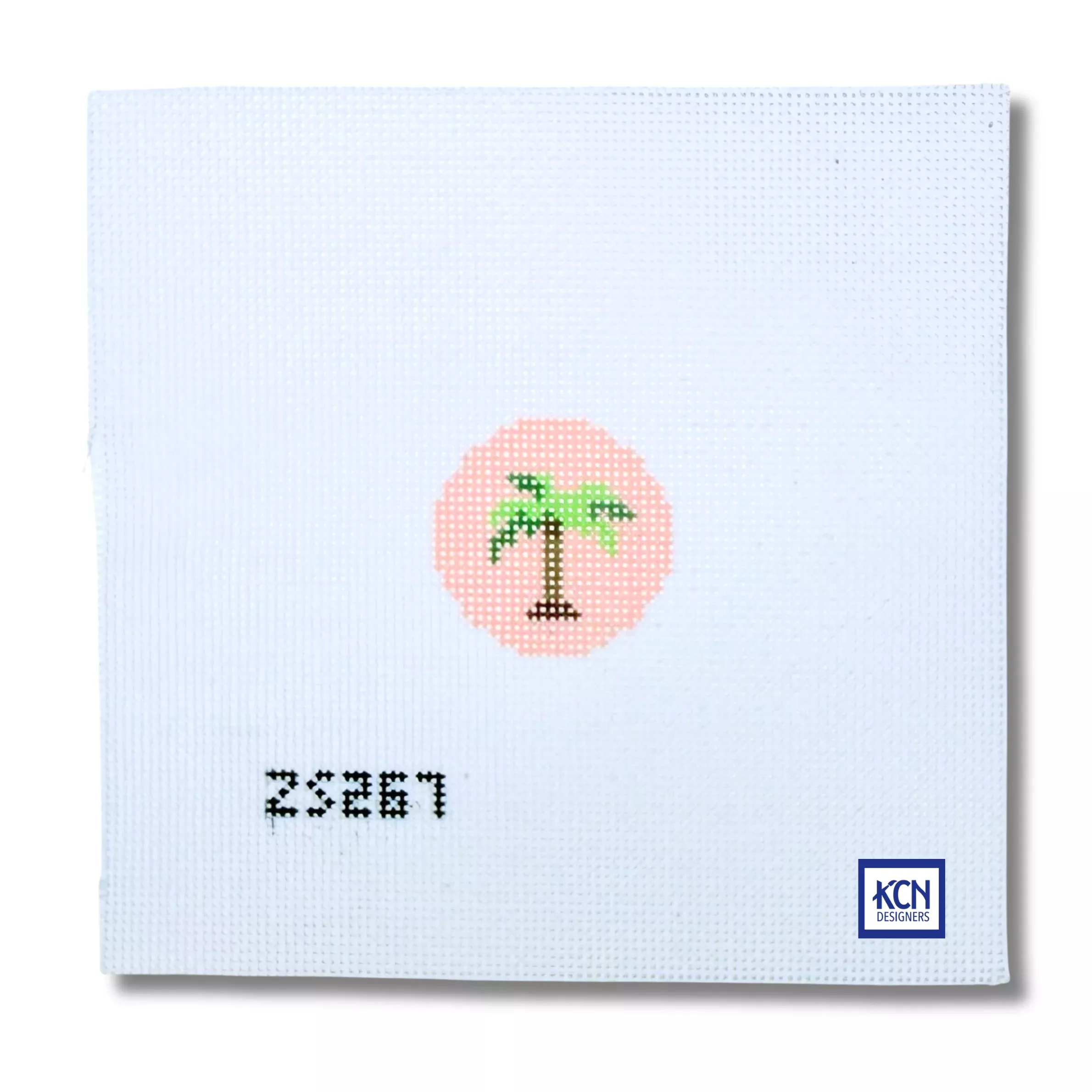 Palm Tree Key Fob Needlepoint Canvas
