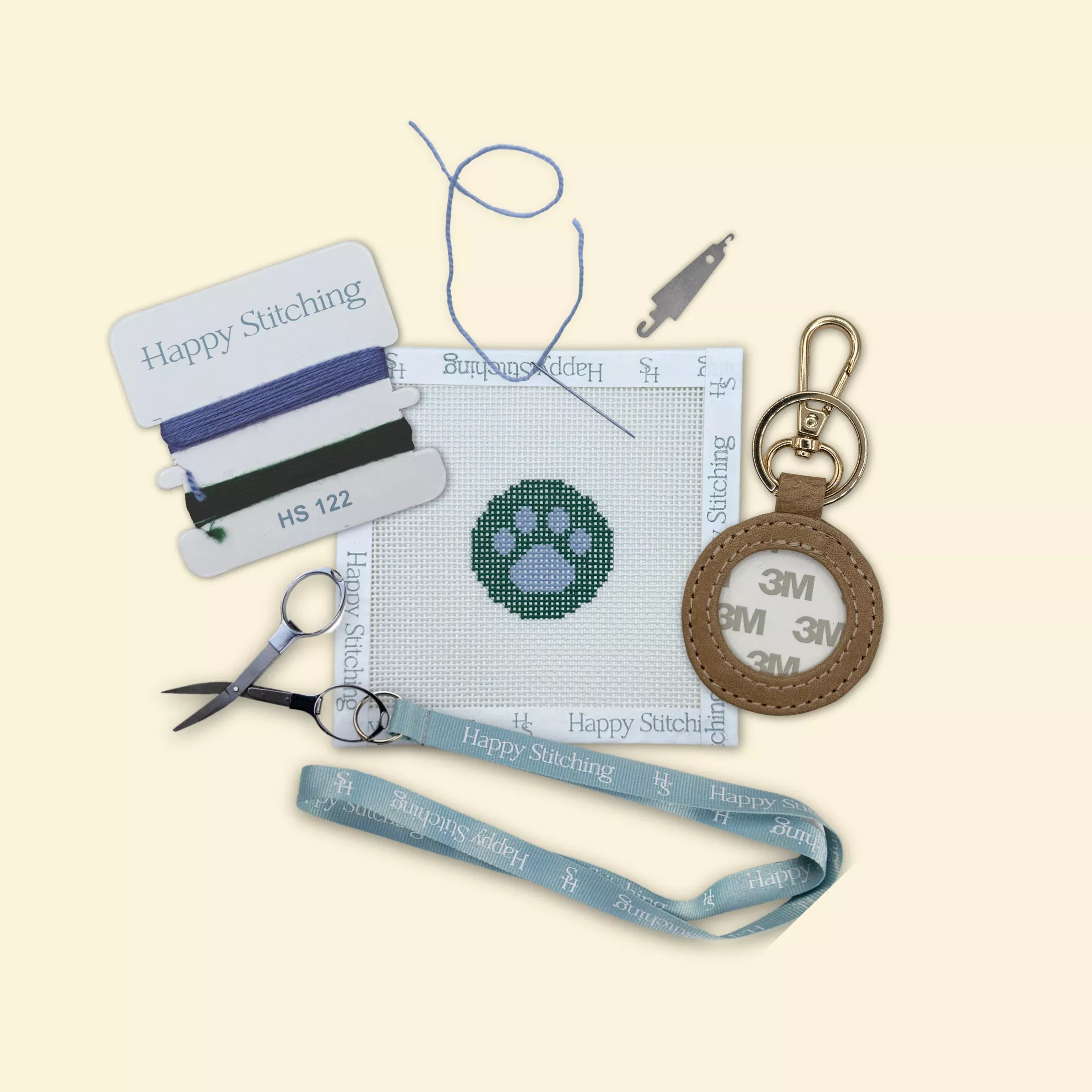 "Paw and Order" Happy Stitching All-In-One Key Fob/Bag Tag Kit