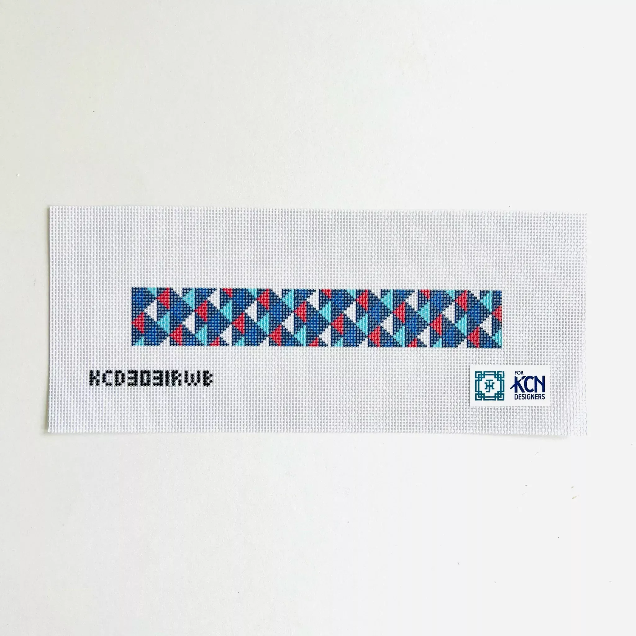 Red, White and Blue Geometric Key Fob Canvas