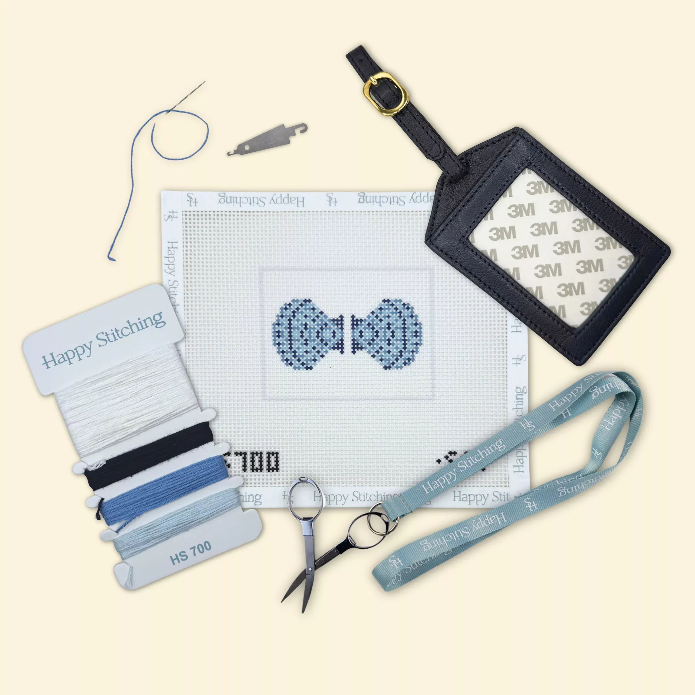 "Scallops in the Sky" Happy Stitching All-In-One Luggage Tag Kit
