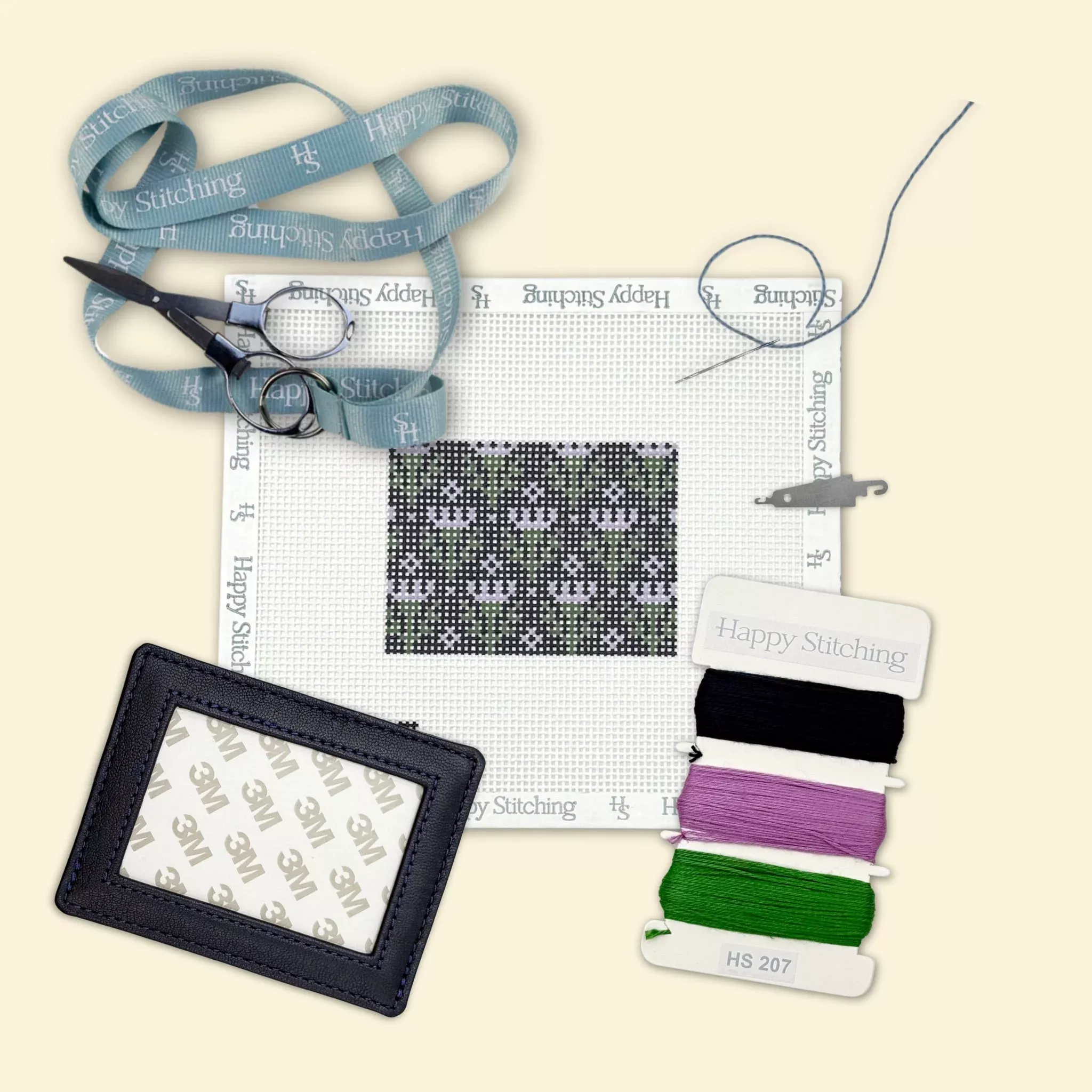 "Thistle Be Good" Happy Stitching All-In-One Card Wallet Kit