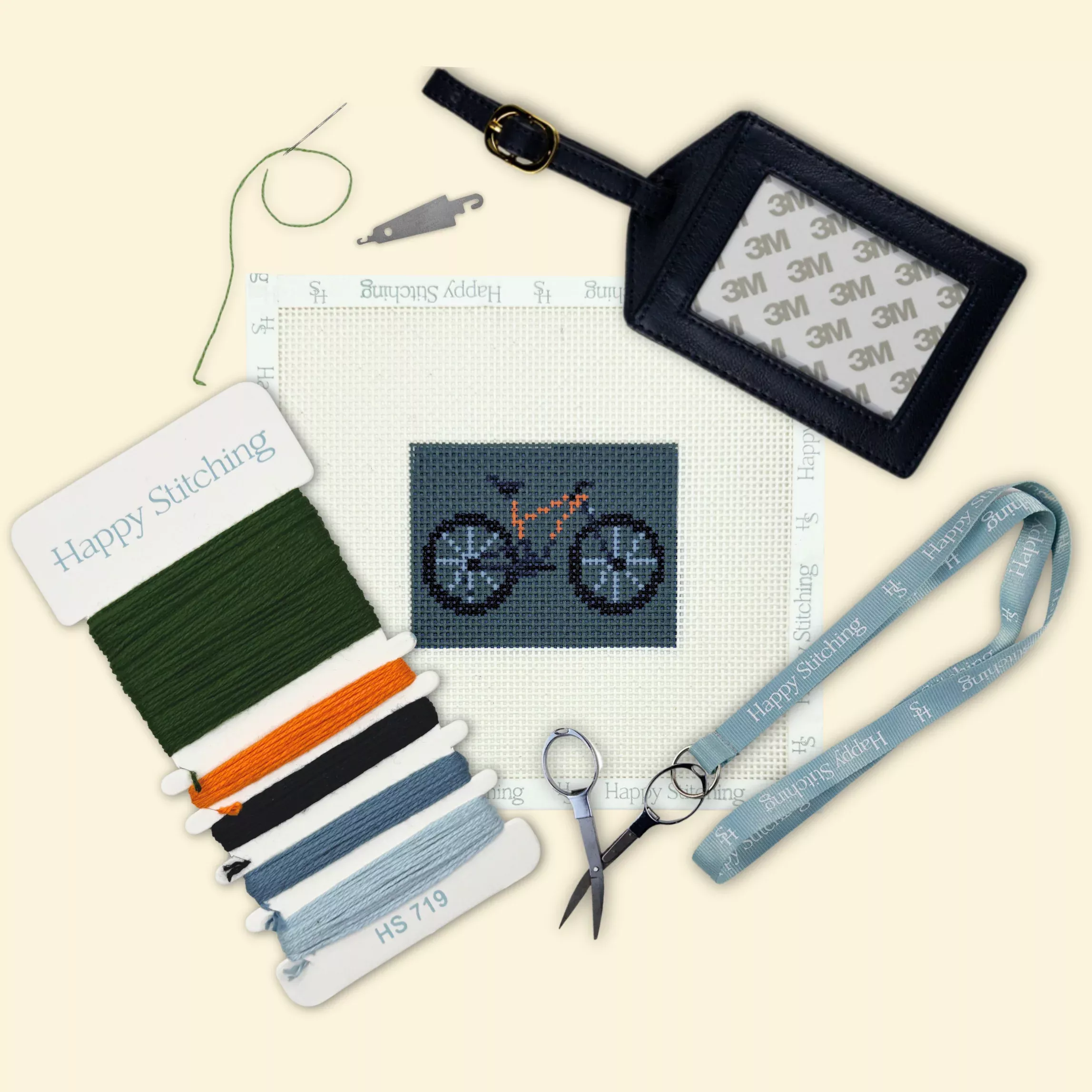 "Trail Mix" Happy Stitching All-In-One Luggage Tag Kit
