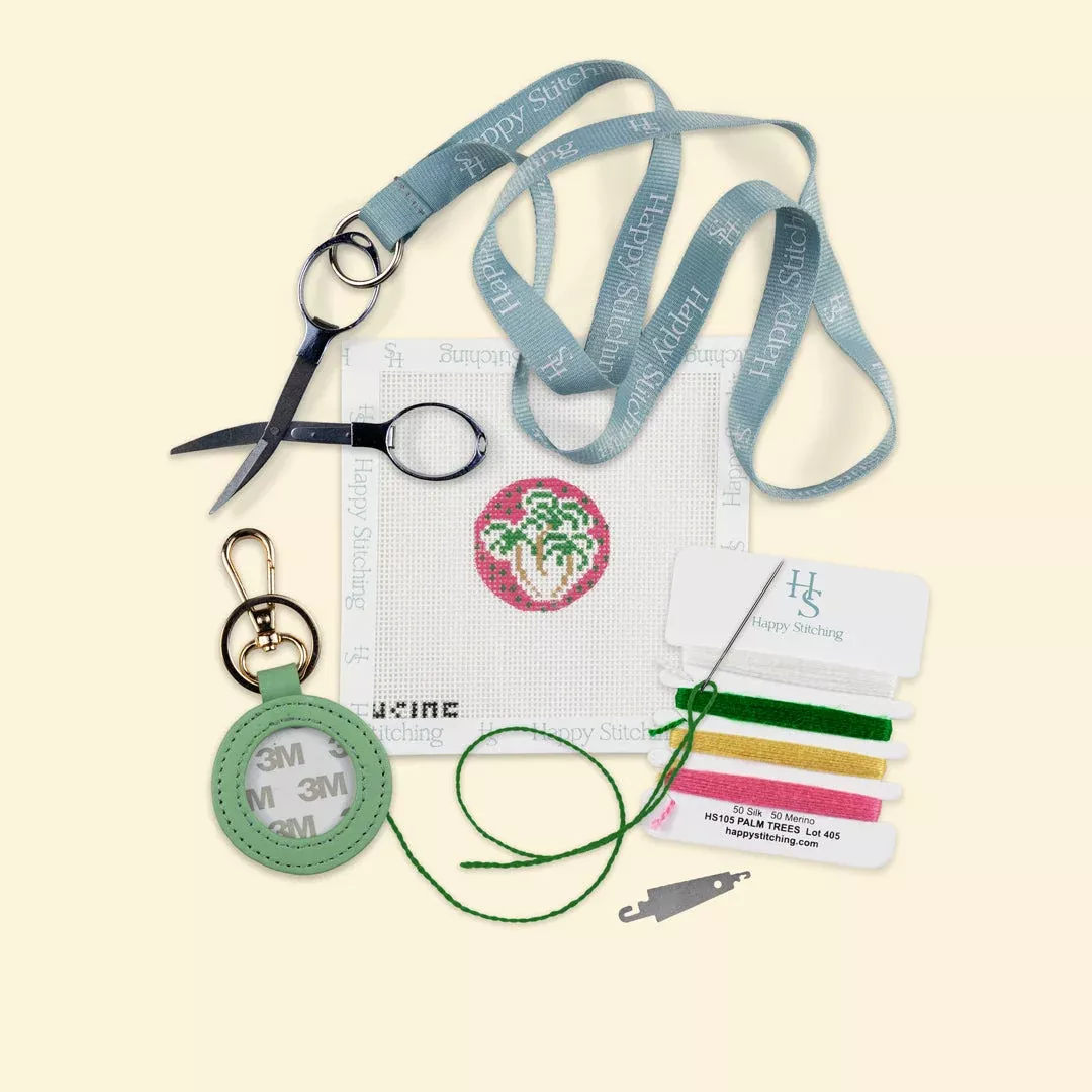 "Tropical Serenity" Happy Stitching All-In-One Key Fob/Bag Tag Kit