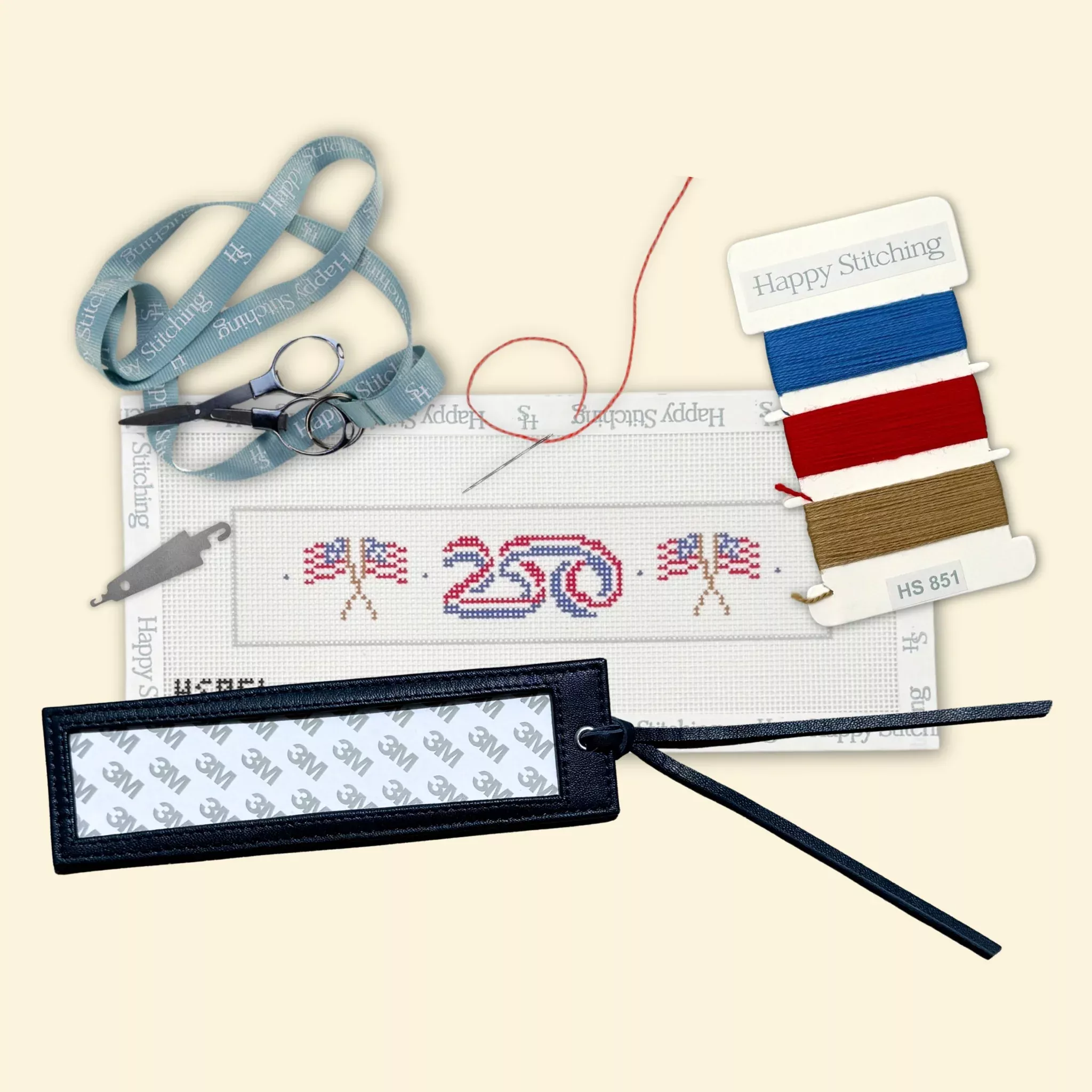 "USA 250" Happy Stitching All-In-One Bookmark Kit