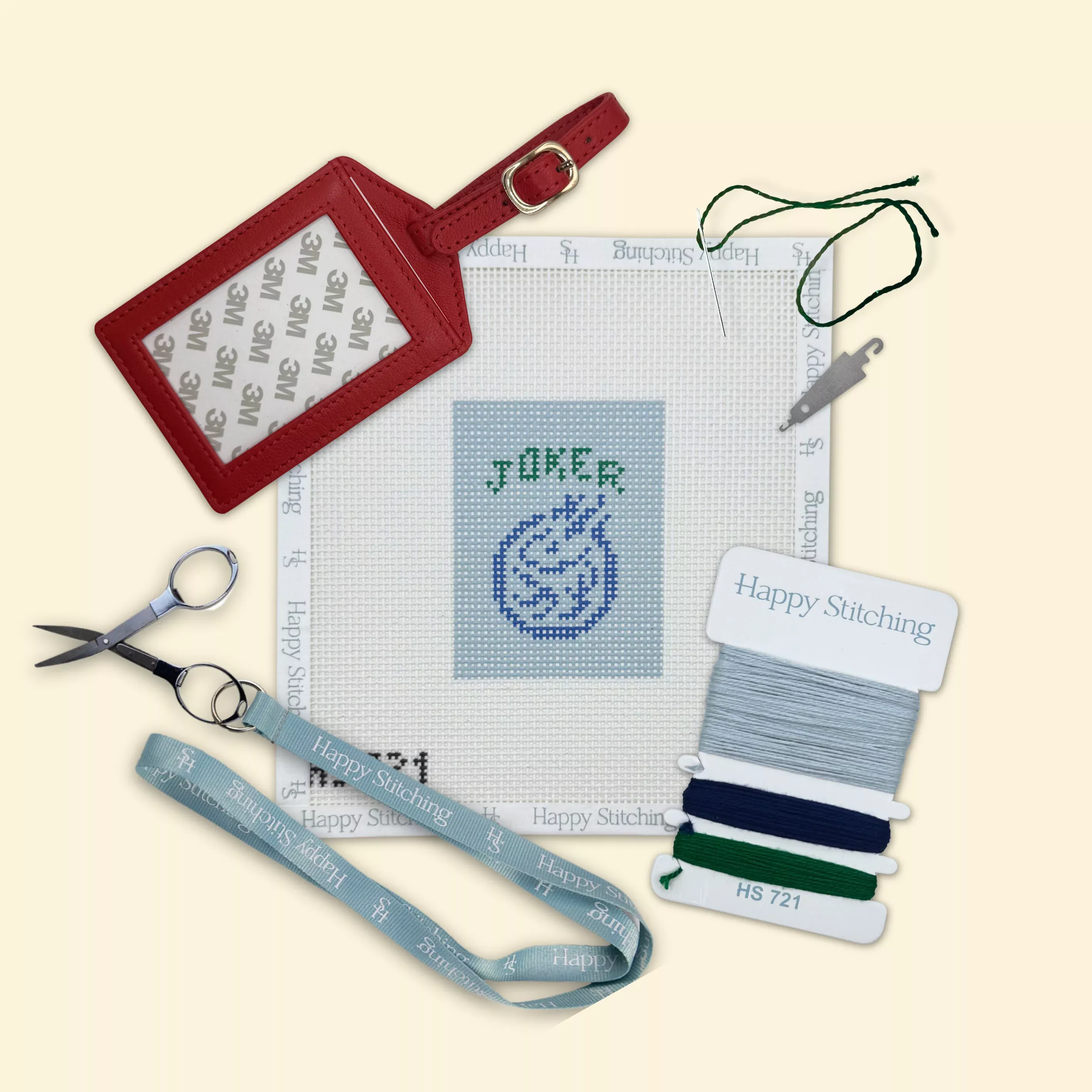 "The Wild Tile" Happy Stitching All-In-One Luggage Tag Kit