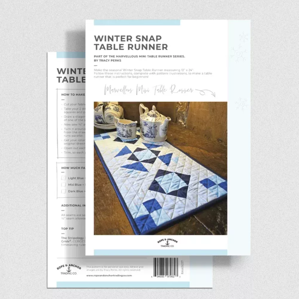 Winter Snap Table Runner | Rope and Anchor Trading Co.
