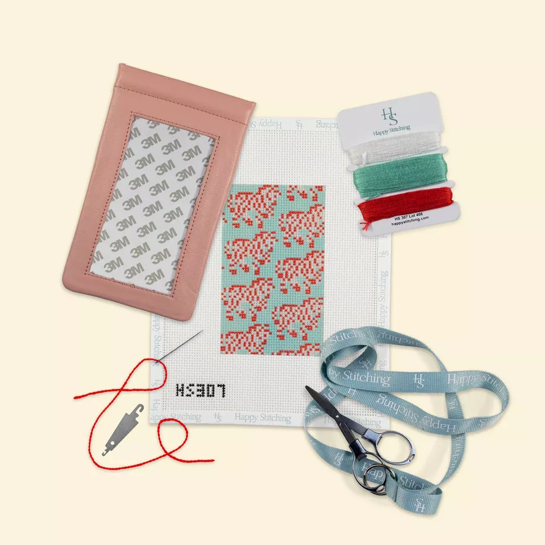 "Zany Zebras" Happy Stitching All-In-One Eyeglasses Case Kit