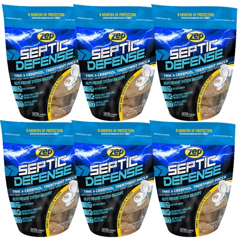 Zep ZSTP6-6-pack Concentrated Septic Treatment (Case of 6) Safe For All Septic Systems
