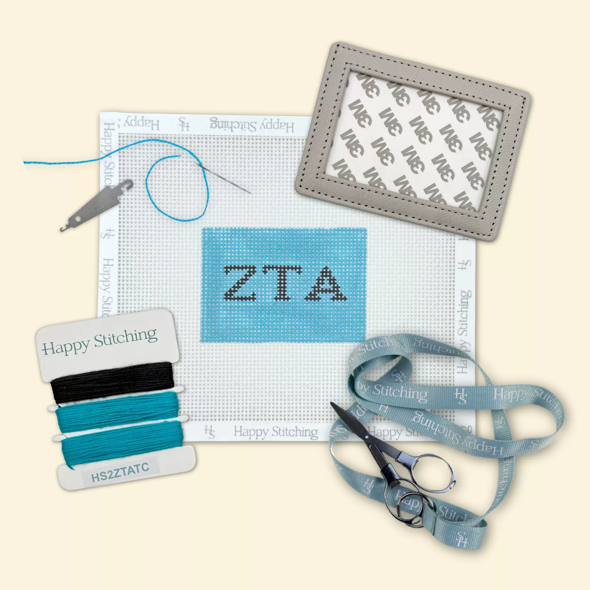 Zeta Tau Alpha Happy Stitching All-In-One Card Wallet Kit