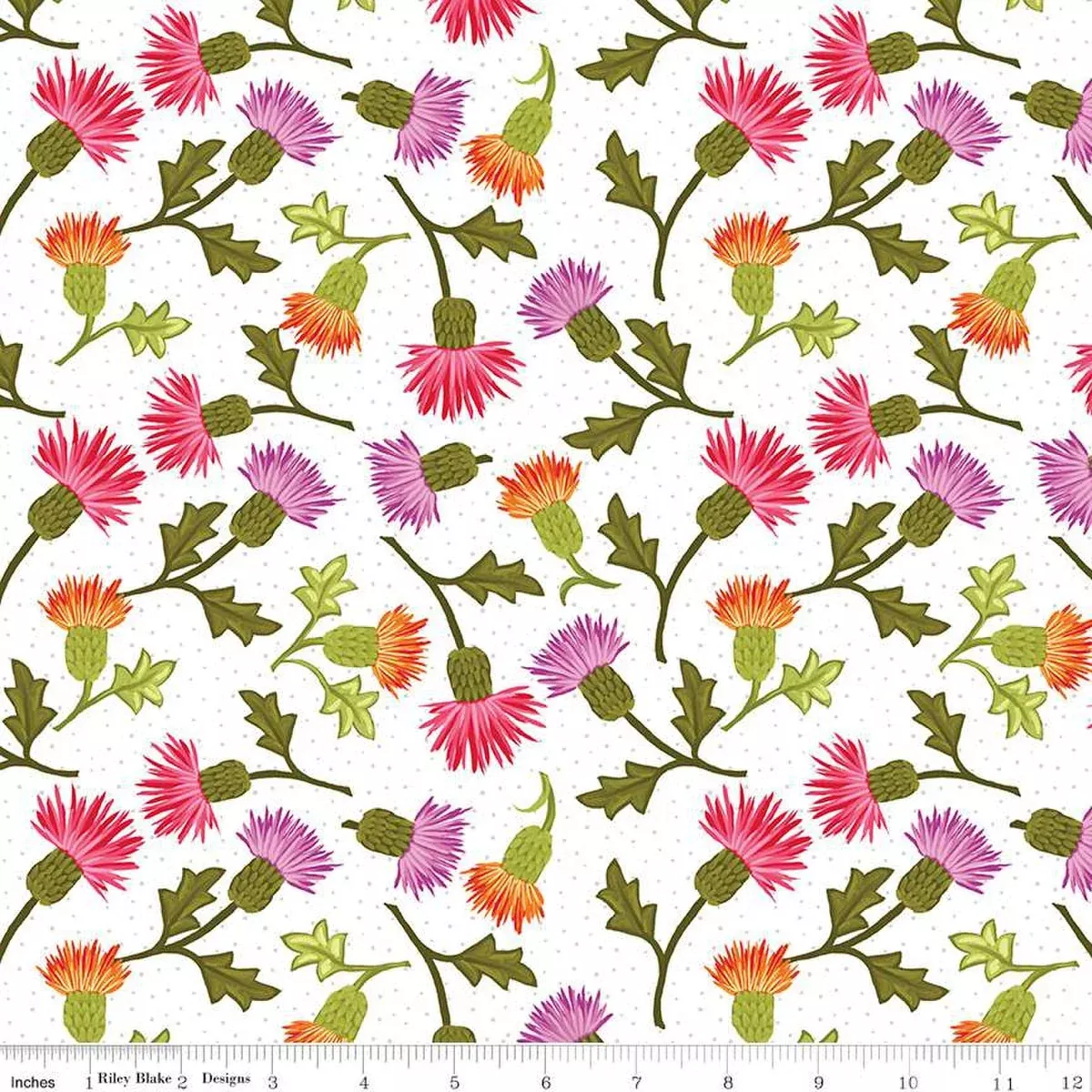Zinnias - Thistles White | C16692-WHITE