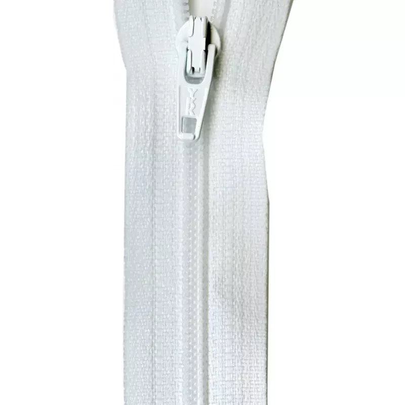 Ziplon Coil Zipper 14” White YKK YKK-ZIP14-501