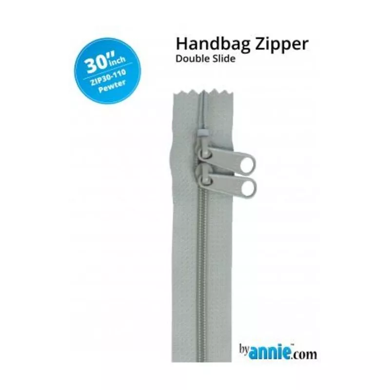 Zipper 30in Double Slide-Pewter