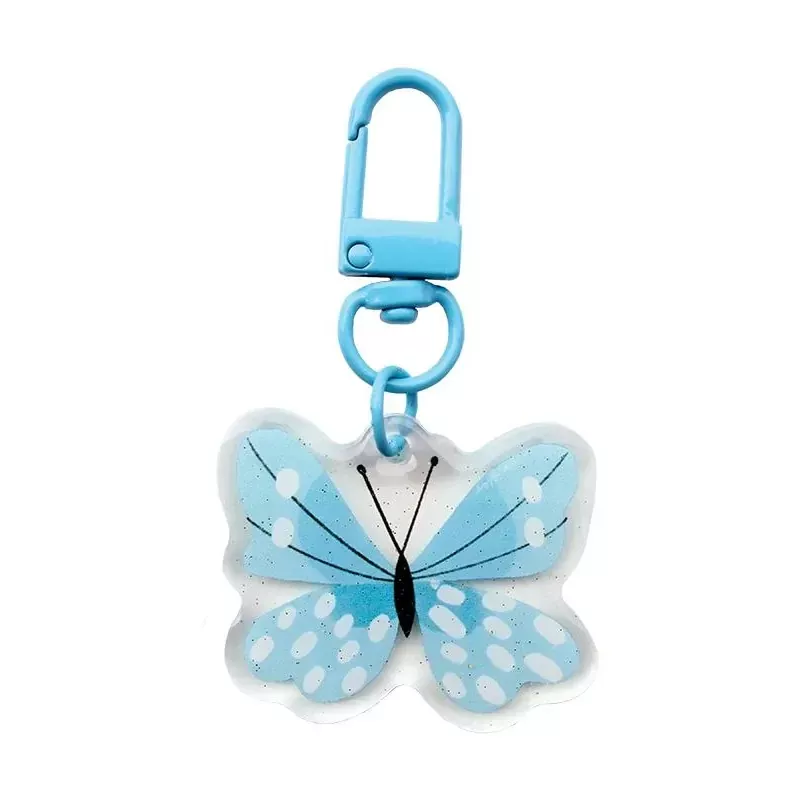 Zipper Glitter Charm Blue Butterfly 1.5″x3″ Lizzy House LH-LOVEZ001