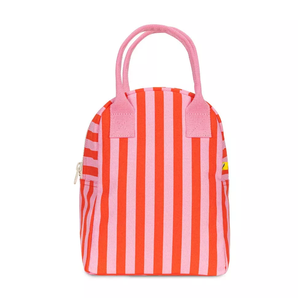 Zipper Lunch - Awning Stripe Pink - homesewn