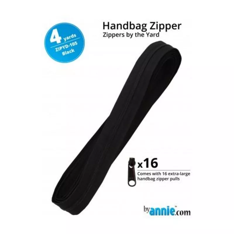 Zippers by The Yard-Black